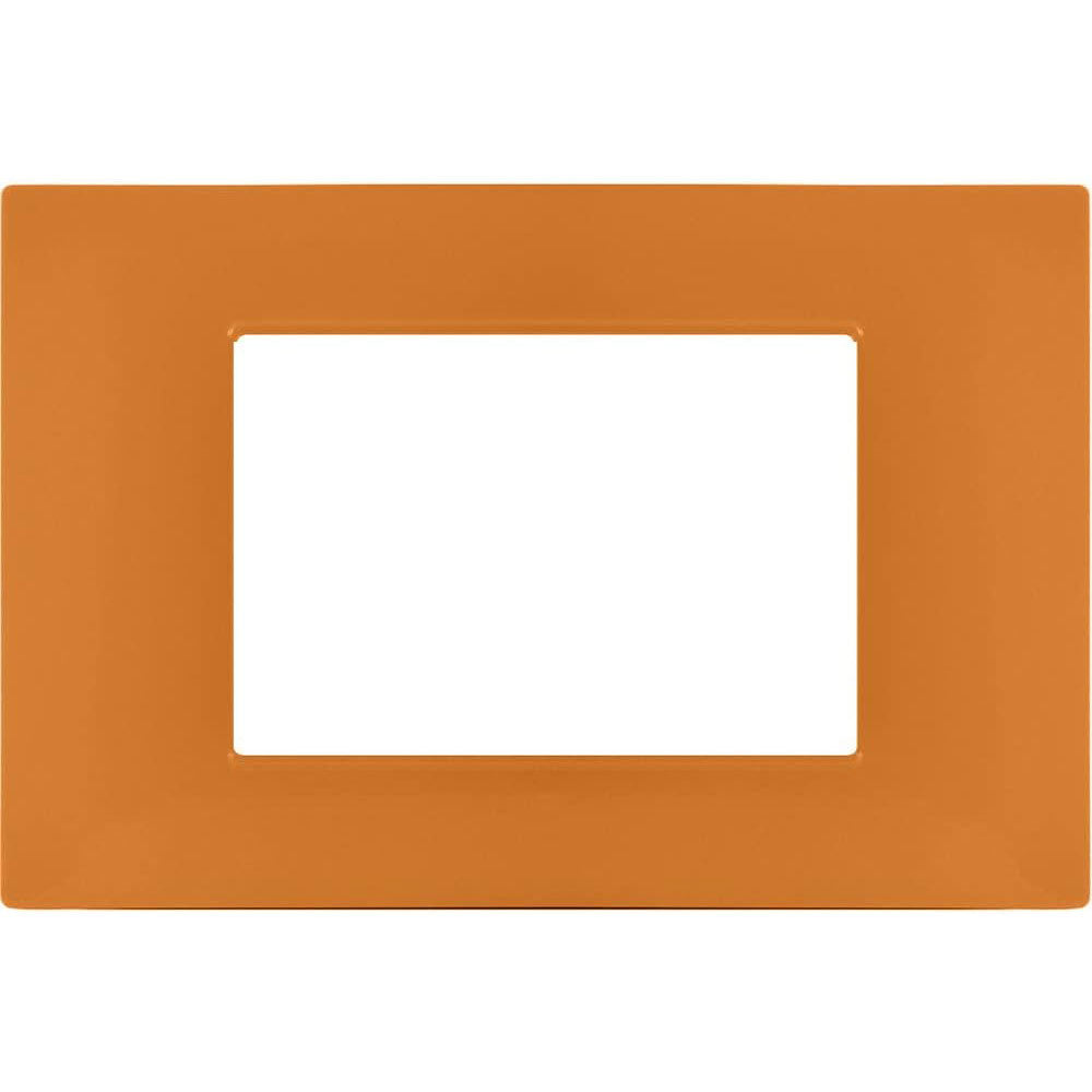 Placchetta 3 4 7 posti arancio compatibile con vimar plana - ambraled