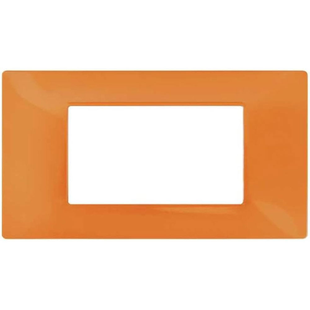 Placchetta 3 4 7 posti arancio compatibile con vimar plana - ambraled