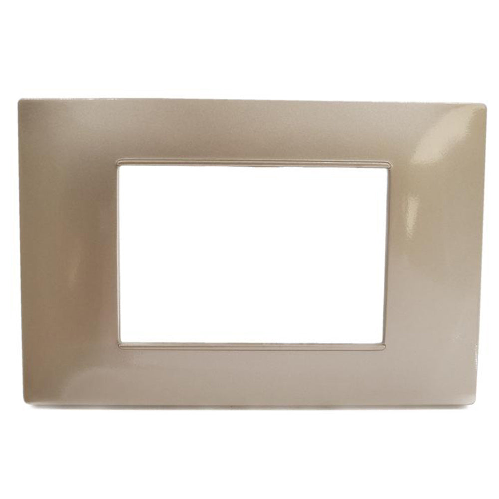 Placchetta 3 4 7 posti oro satinato compatibile con vimar plana - ambraled