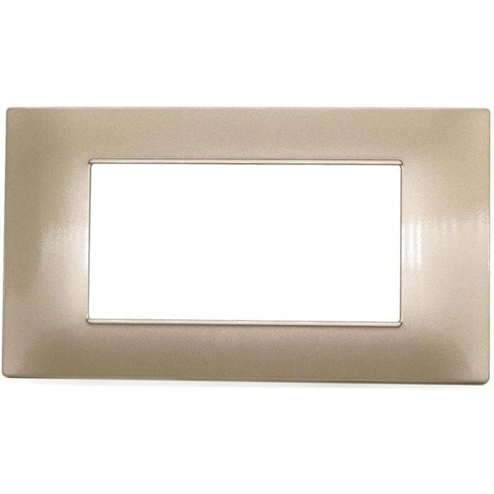 Placchetta 3 4 7 posti oro satinato compatibile con vimar plana - ambraled