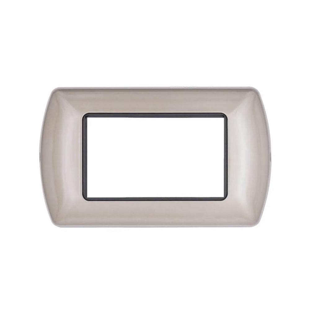 Placchetta champagne  3-7 posti compatibile living international - ambraled