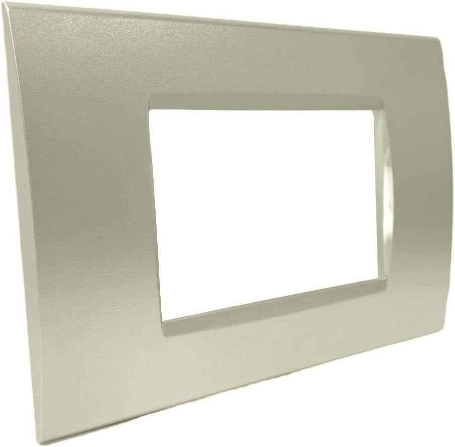 Placchetta champagne 3-7 posti compatibile living light cassetta 503 - ambraled
