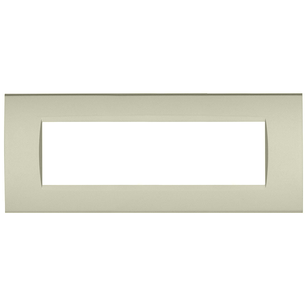 Placchetta champagne 3-7 posti compatibile living light cassetta 503 - ambraled