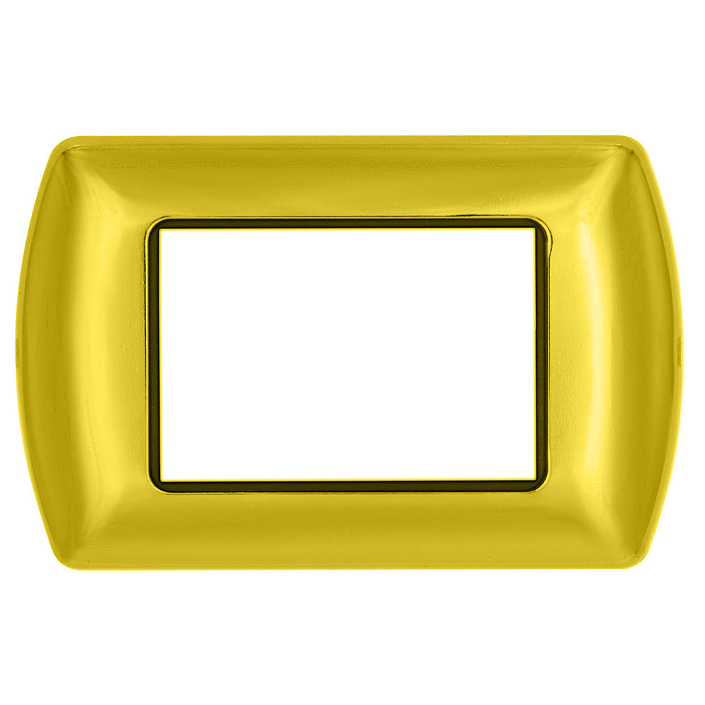 Placchetta oro lucido 3-7 posti compatibile living international 503 - ambraled