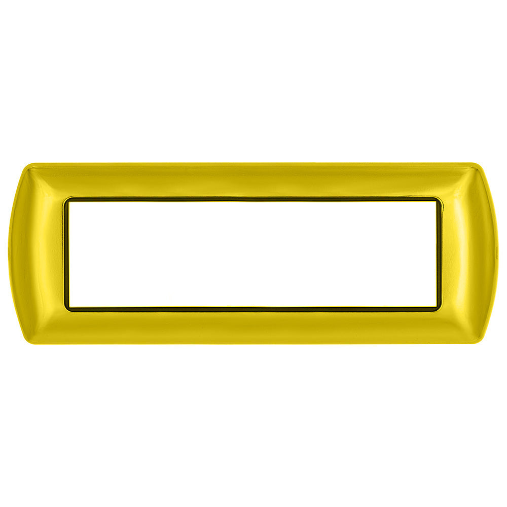 Placchetta oro lucido 3-7 posti compatibile living international 503 - ambraled