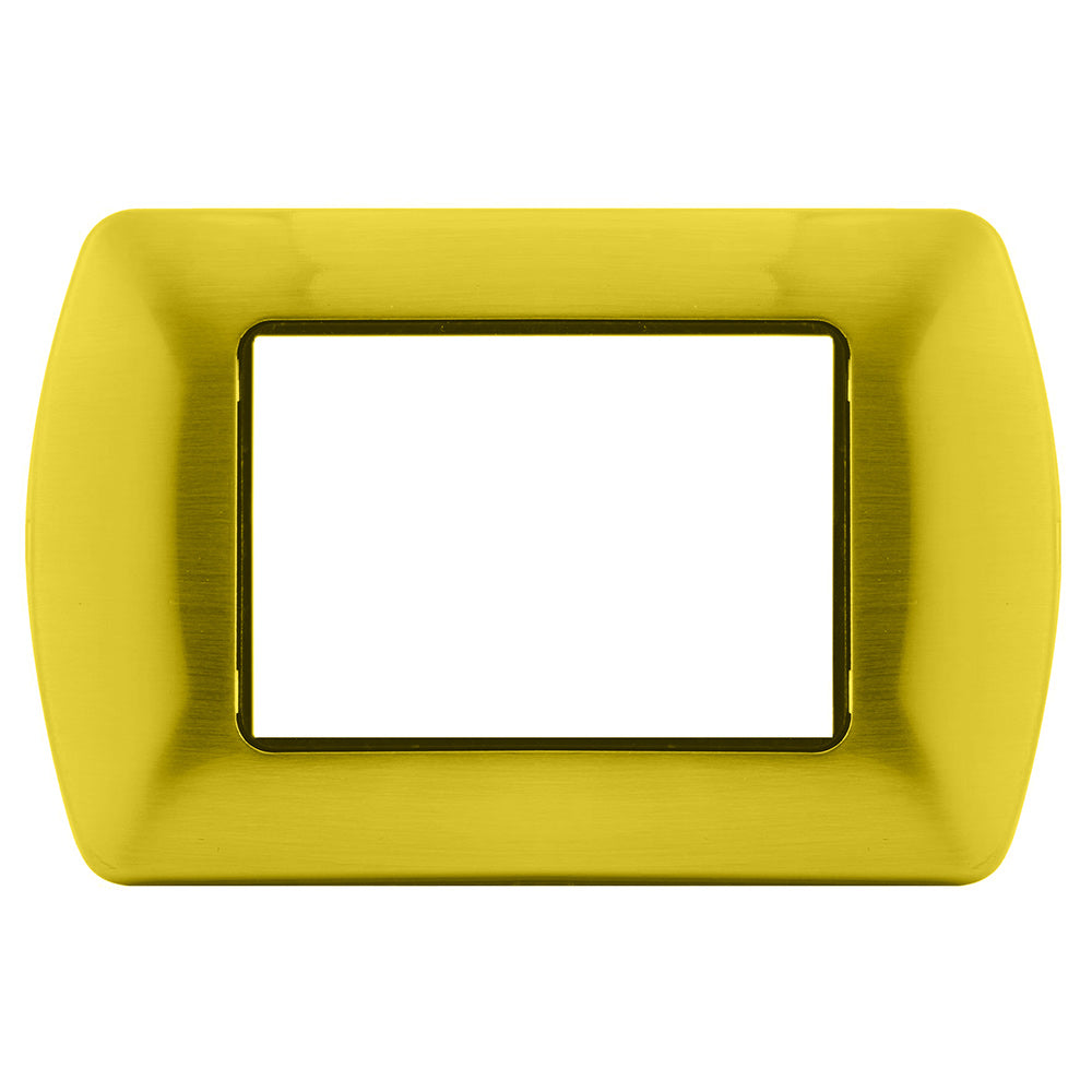 Placchetta oro spazzolato 3-7 posti compatibile living international - ambraled