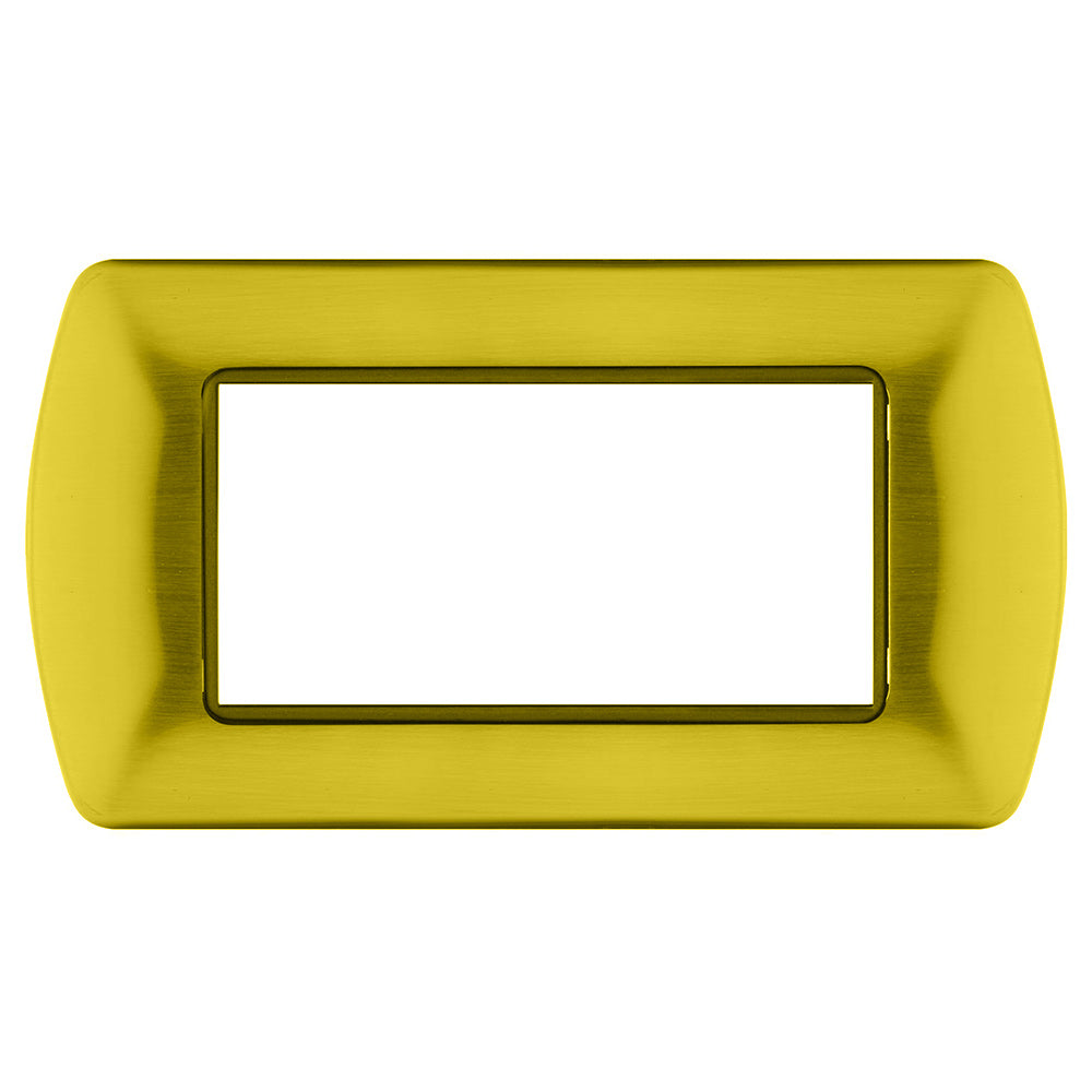 Placchetta oro spazzolato 3-7 posti compatibile living international - ambraled