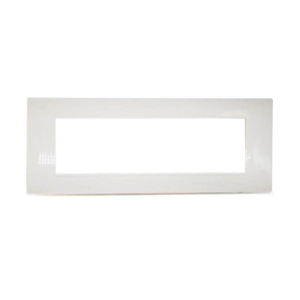 Placchetta 3 4 7 posti bianca compatibile con vimar plana - ambraled