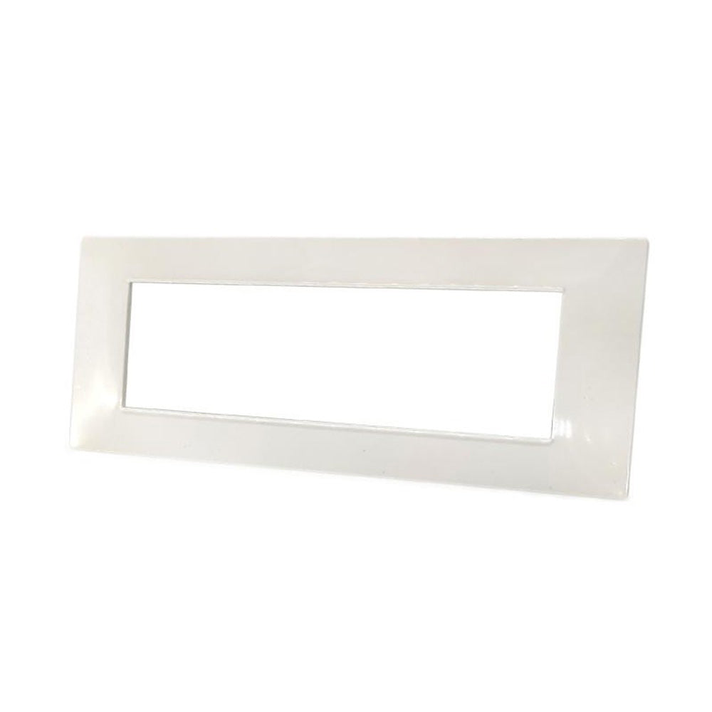 Placchetta 3 4 7 posti bianca compatibile con vimar plana - ambraled