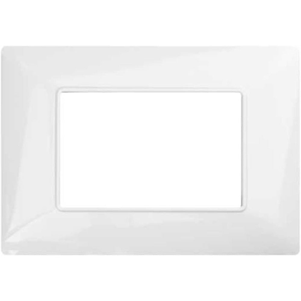 Placchetta 3 4 7 posti bianco cassetta 503 compatibile con matix - ambraled