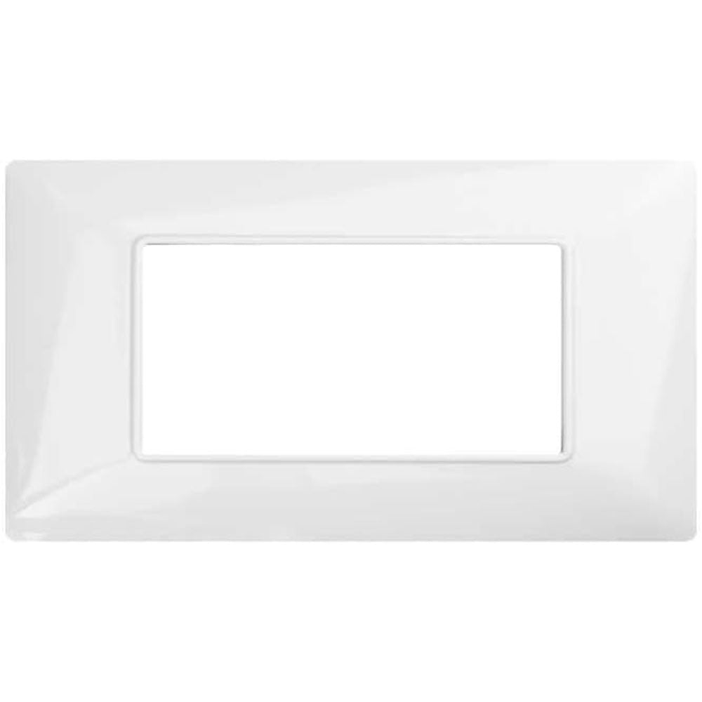 Placchetta 3 4 7 posti bianco cassetta 503 compatibile con matix - ambraled