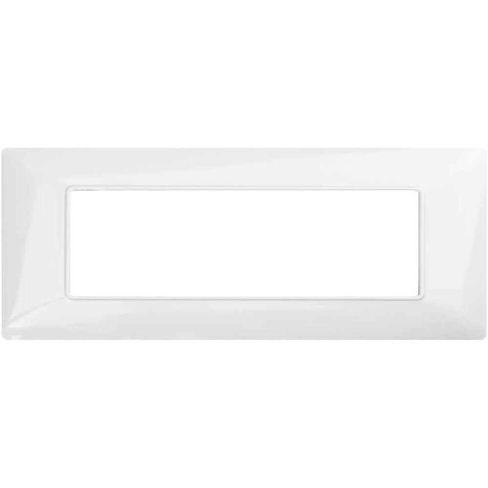 Placchetta 3 4 7 posti bianco cassetta 503 compatibile con matix - ambraled