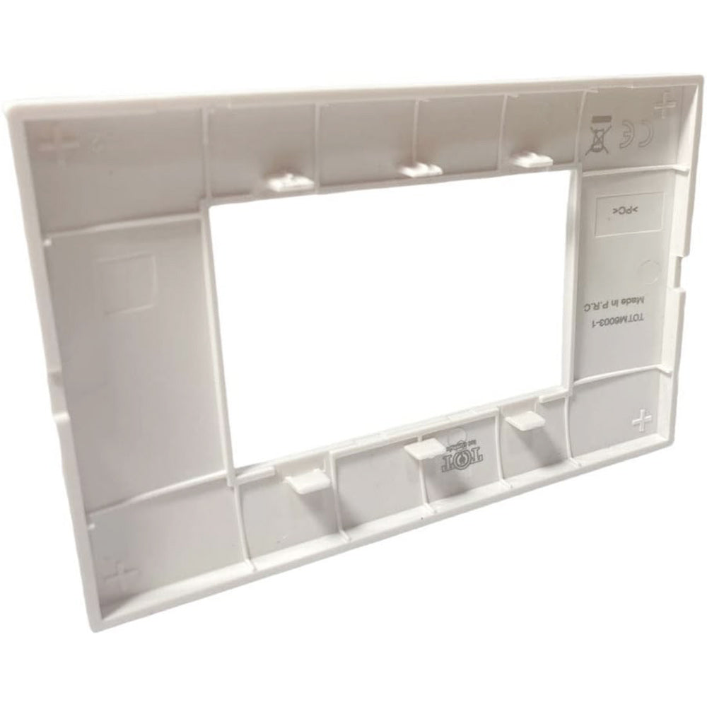 Placchetta 3 4 7 posti bianco perla compatibile con vimar plana - ambraled