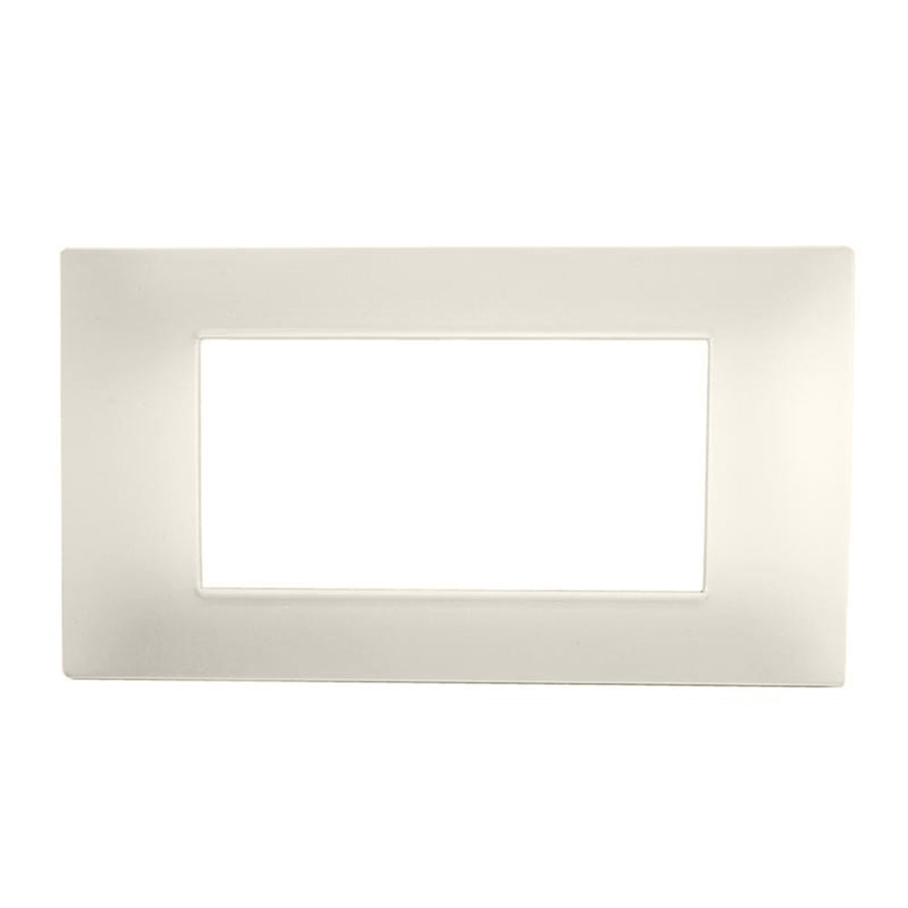 Placchetta 3 4 7 posti bianco perla compatibile con vimar plana - ambraled