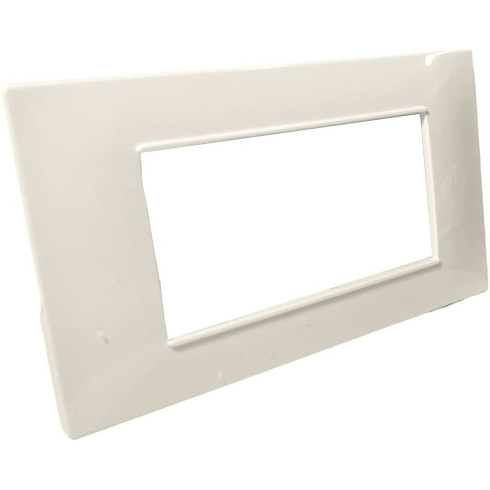 Placchetta 3 4 7 posti bianco perla compatibile con vimar plana - ambraled