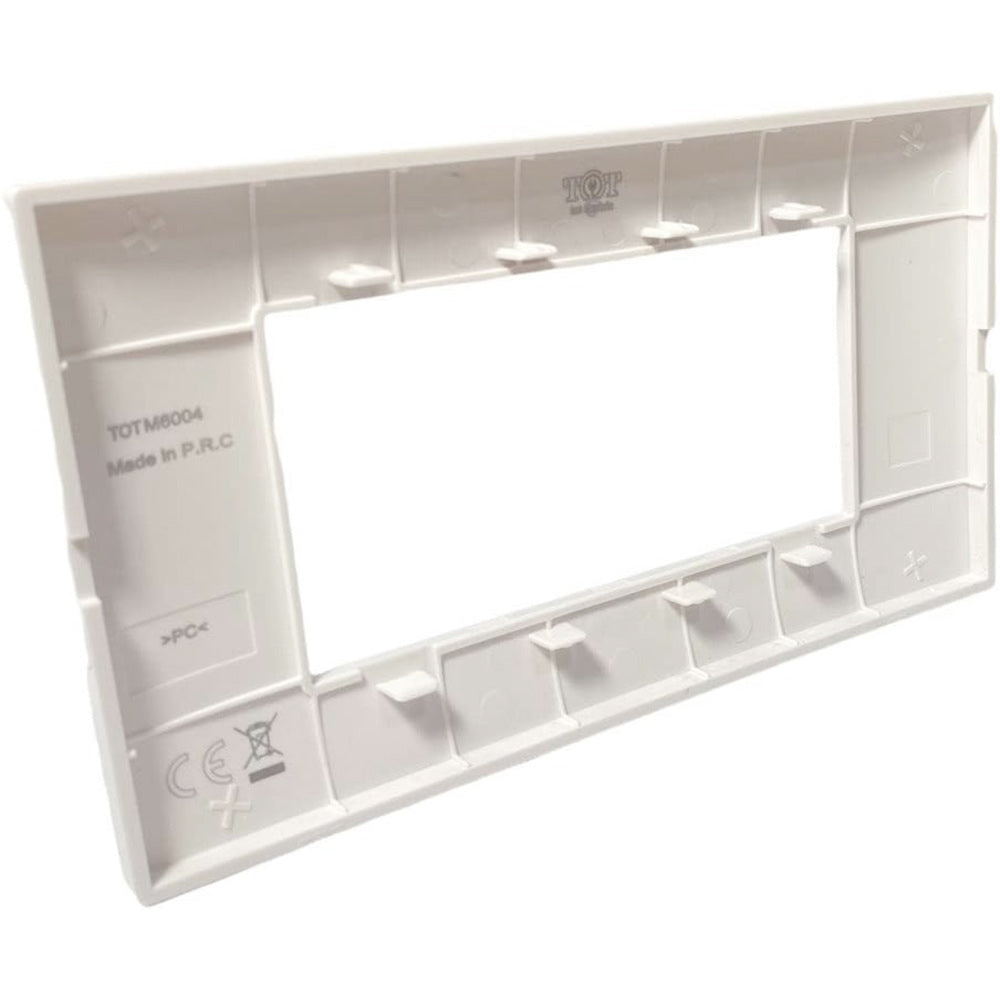 Placchetta 3 4 7 posti bianco perla compatibile con vimar plana - ambraled