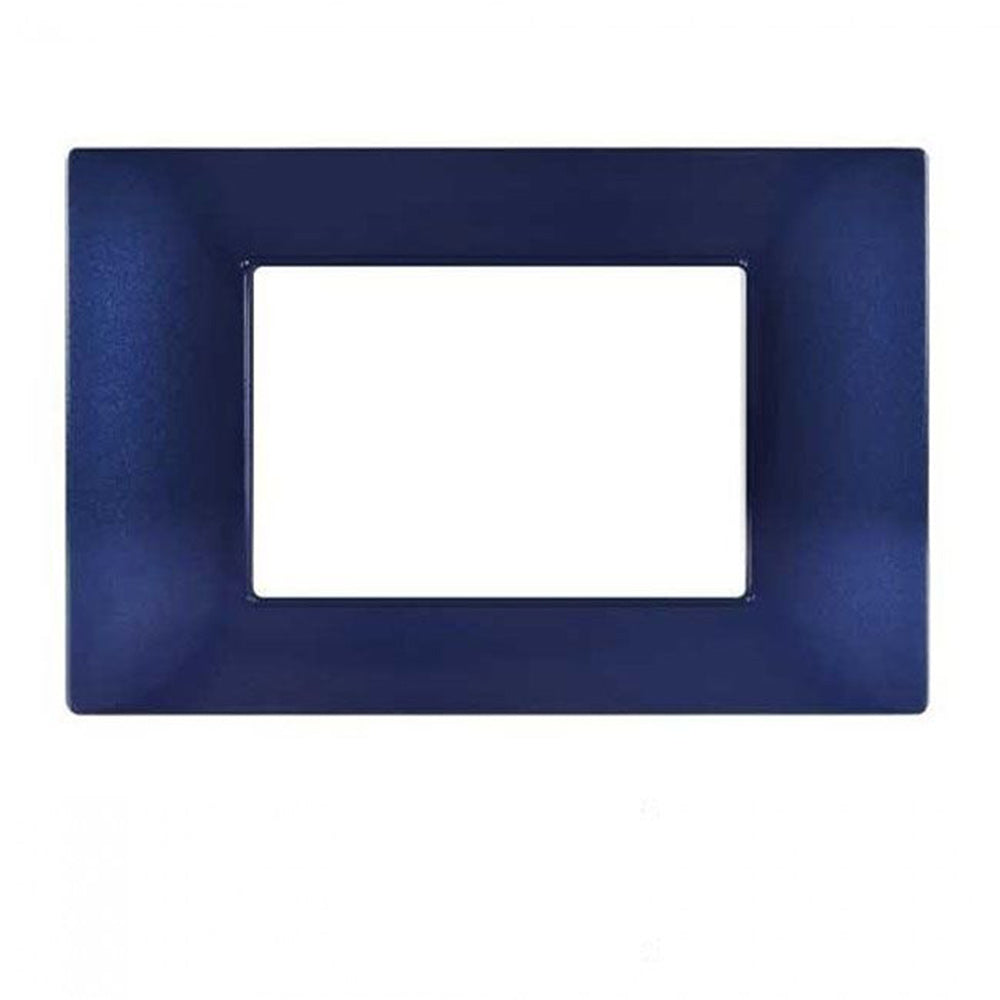 Placchetta 3 4 7 posti blue navy compatibile con vimar plana - ambraled