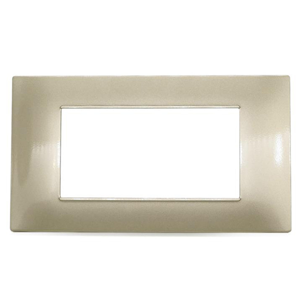 Placchetta 3 4 7 posti champagne compatibile con vimar plana - ambraled