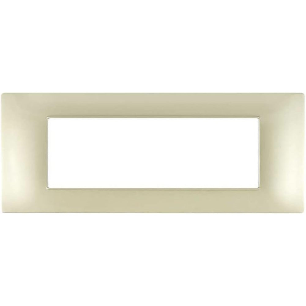 Placchetta 3 4 7 posti champagne compatibile con vimar plana - ambraled