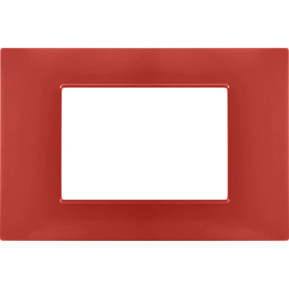 Placchetta 3 4 7 posti corallo compatibile con vimar plana - ambraled