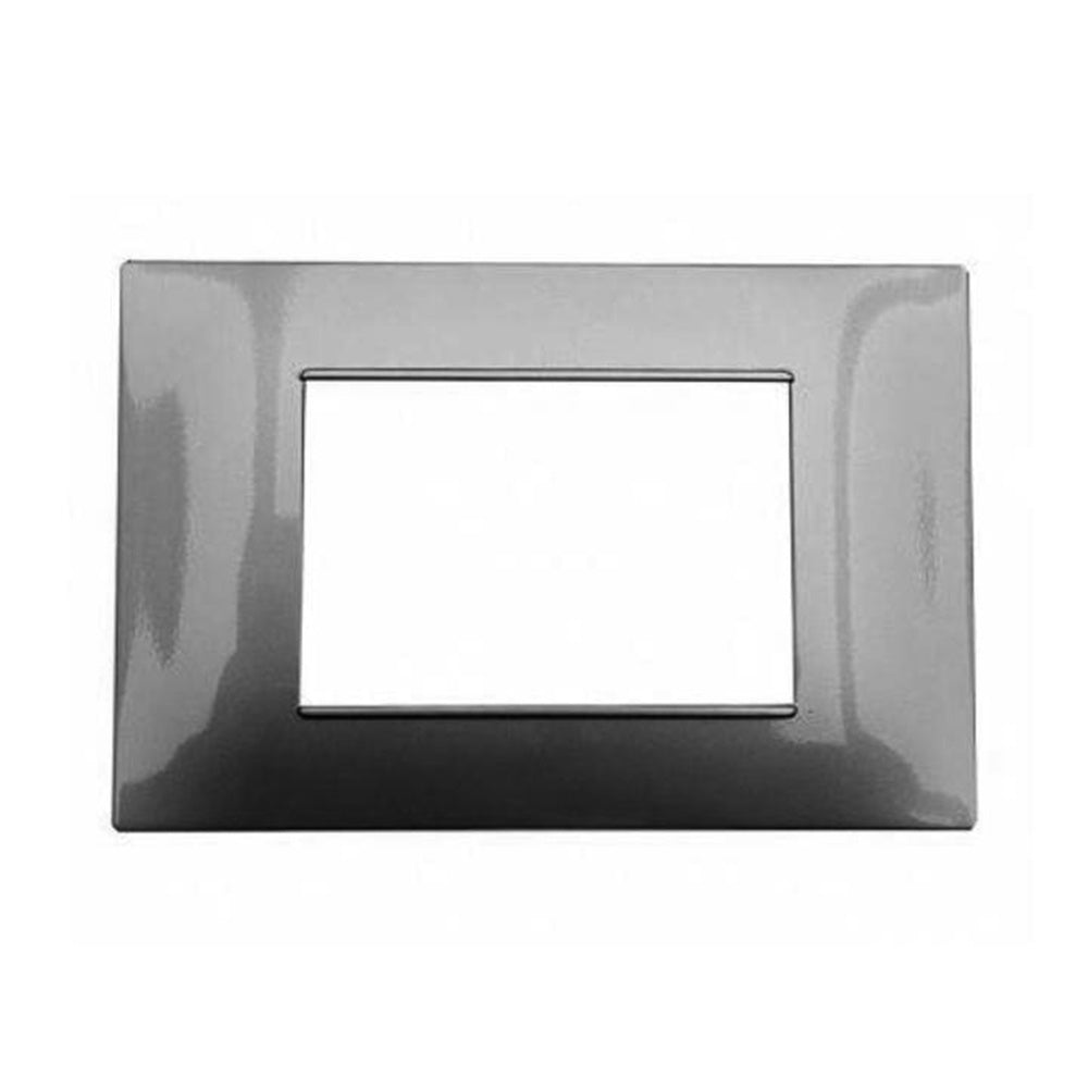 Placchetta 3 4 7 posti grigio platino compatibile con vimar plana - ambraled
