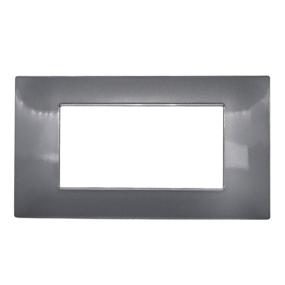 Placchetta 3 4 7 posti grigio platino compatibile con vimar plana - ambraled