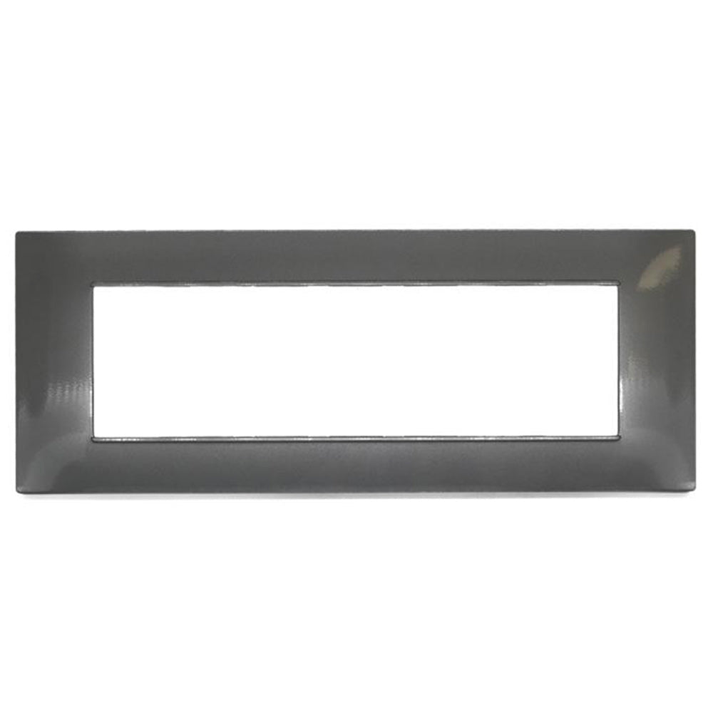 Placchetta 3 4 7 posti grigio platino compatibile con vimar plana - ambraled