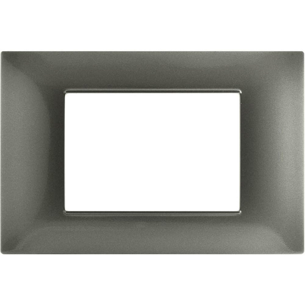 Placchetta 3 4 7 posti grigio scuro compatibile con vimar plana - ambraled