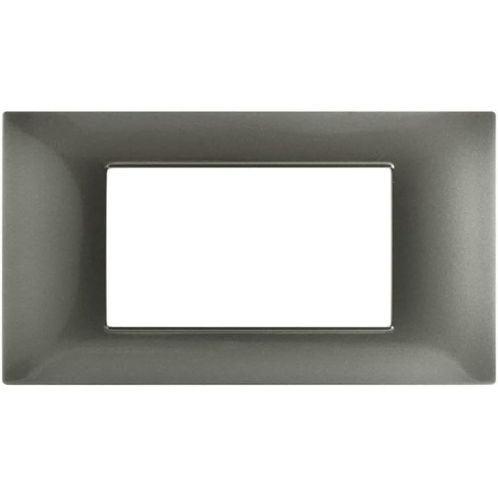 Placchetta 3 4 7 posti grigio scuro compatibile con vimar plana - ambraled