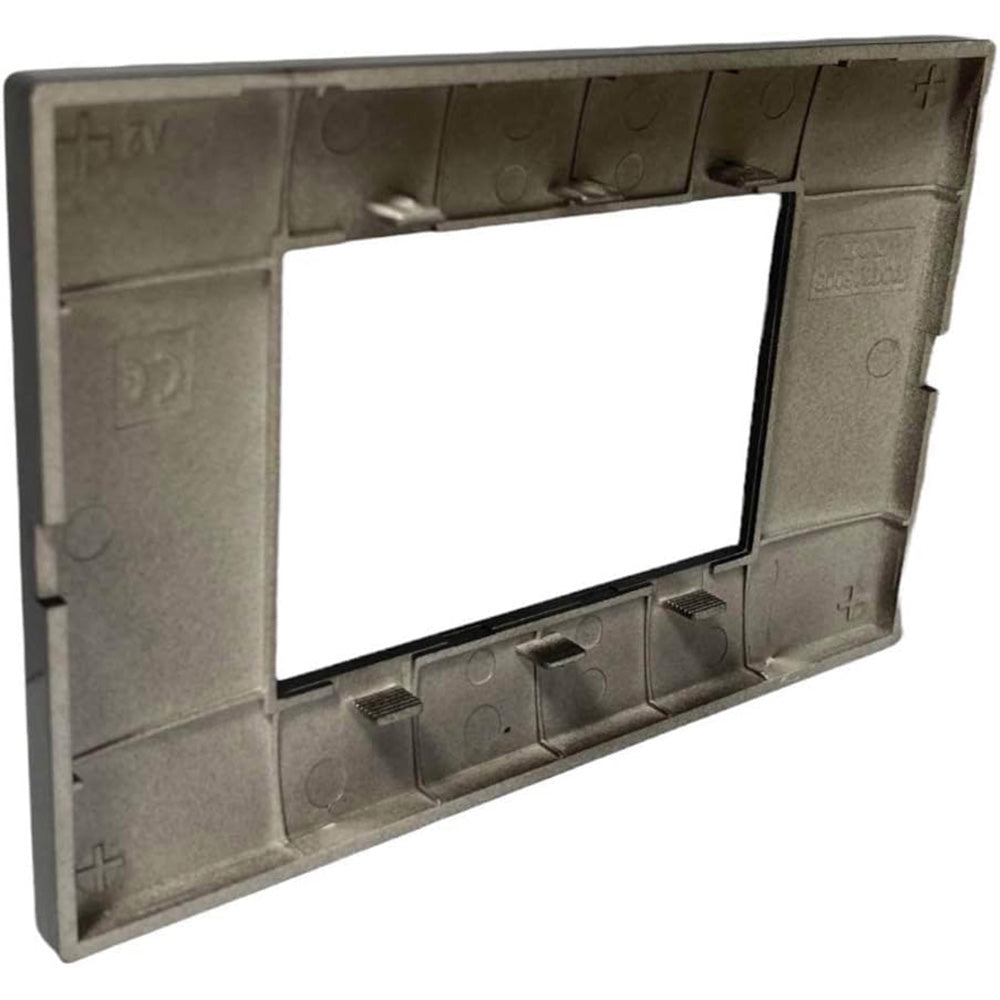 Placchetta 3 4 7 posti grigio scuro compatibile con vimar plana - ambraled