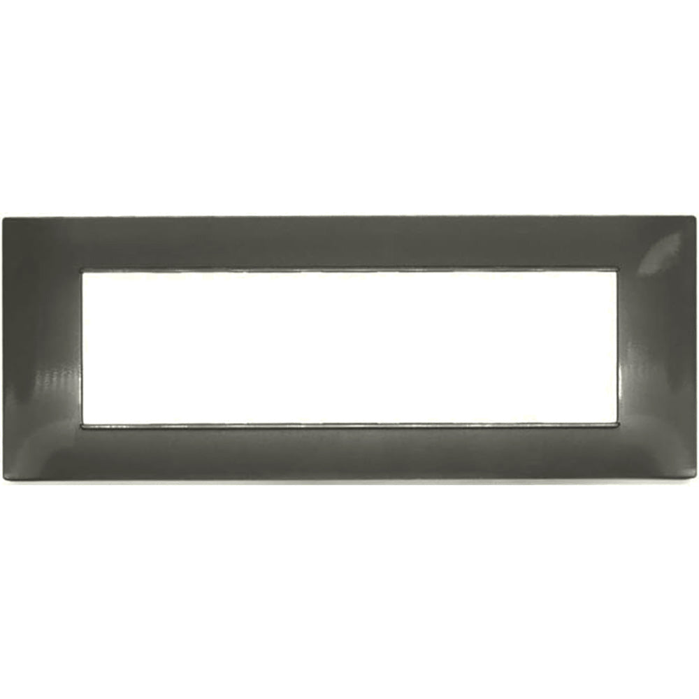 Placchetta 3 4 7 posti grigio scuro compatibile con vimar plana - ambraled