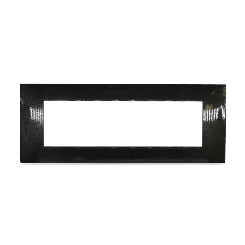 Placchetta 3 4 7 posti nera compatibile con vimar plana - ambraled