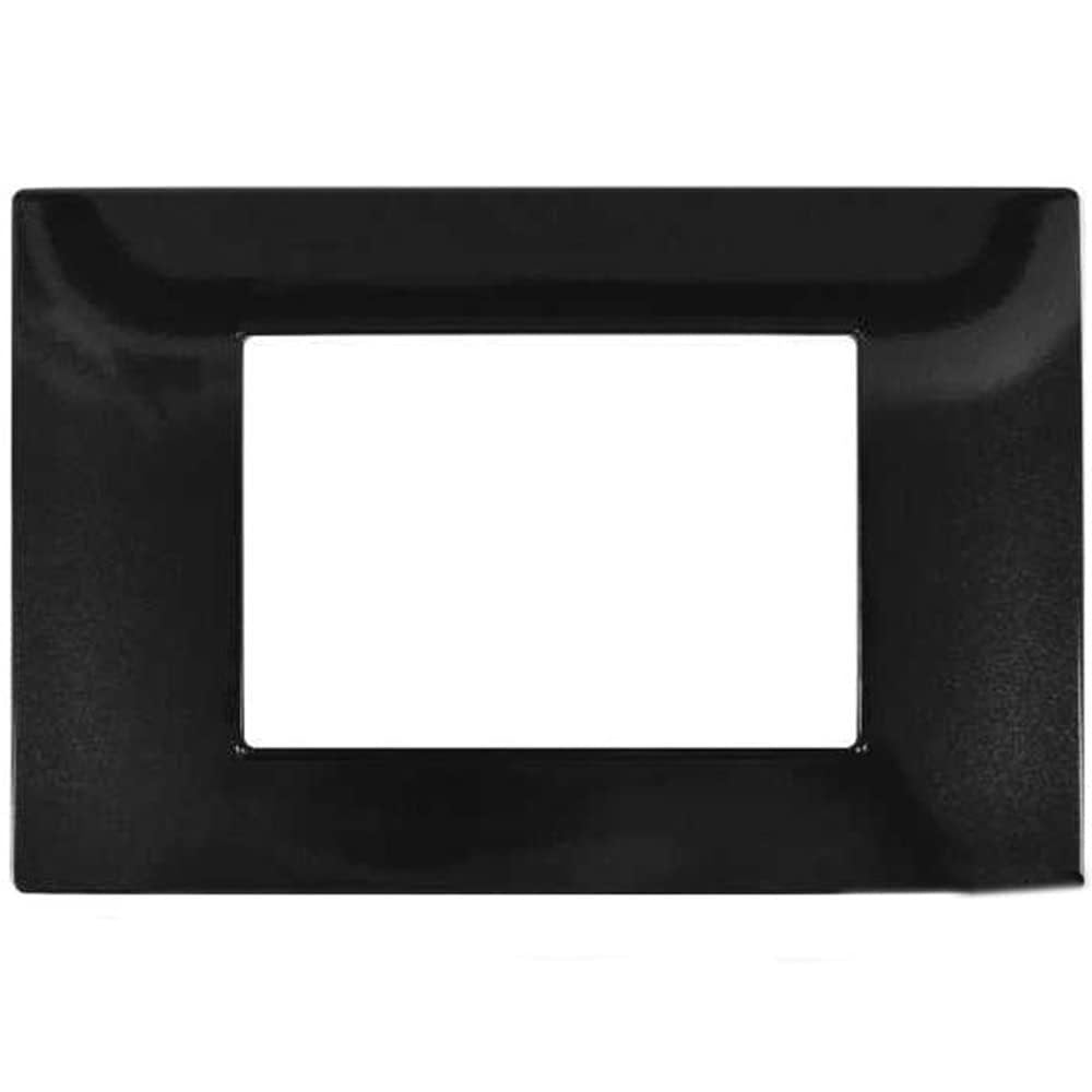 Placchetta 3 4 7 posti nero compatibile con matix - ambraled