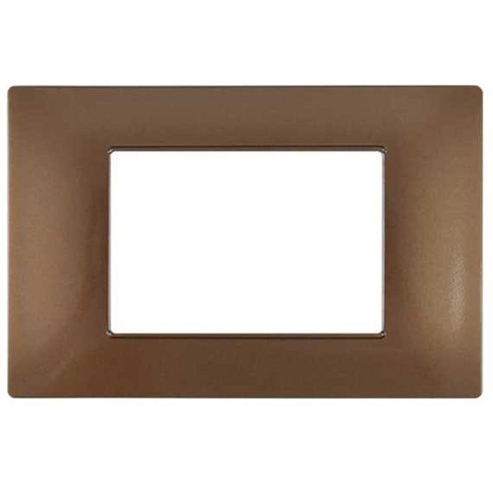 Placchetta 3 4 7 posti rame compatibile con vimar plana - ambraled
