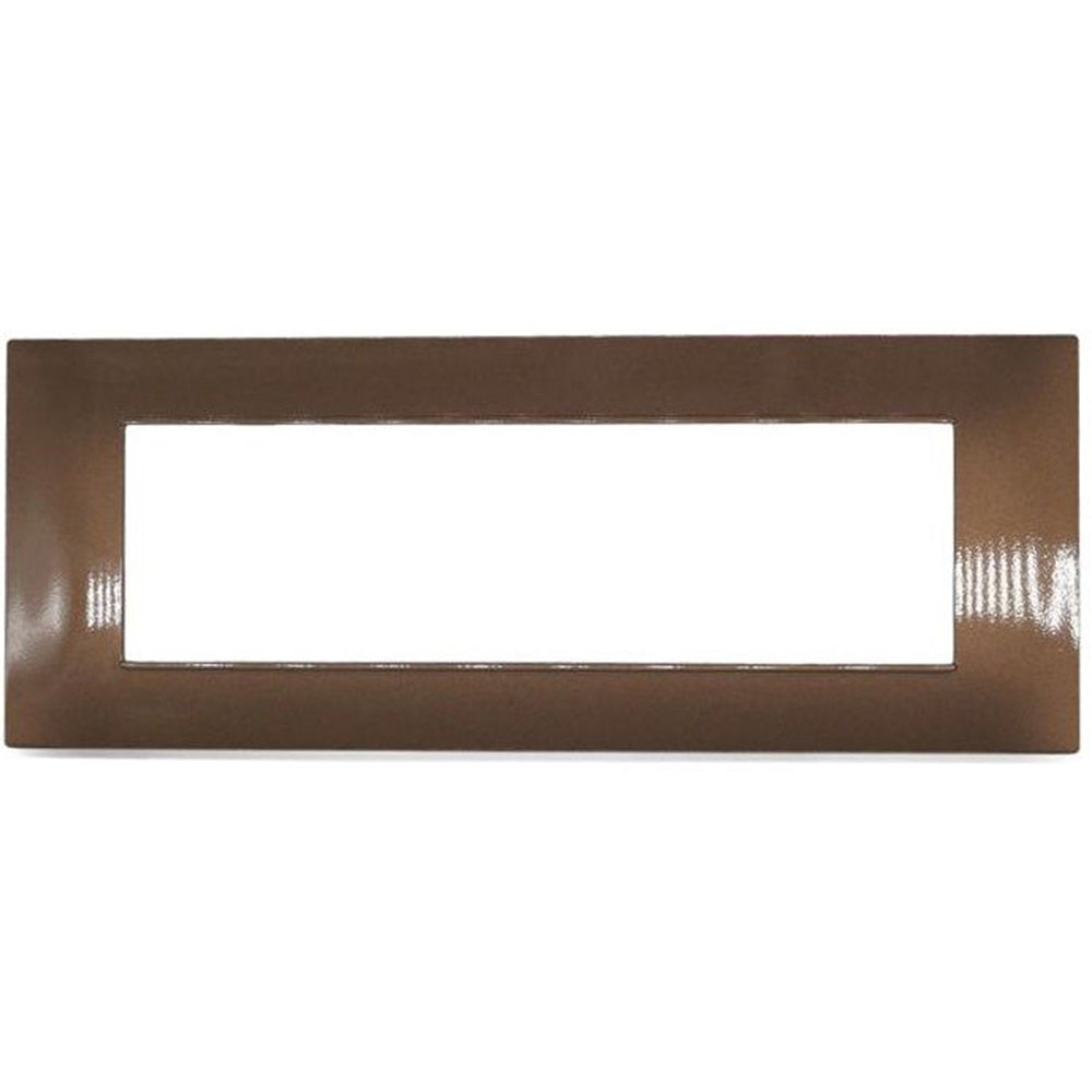 Placchetta 3 4 7 posti rame compatibile con vimar plana - ambraled