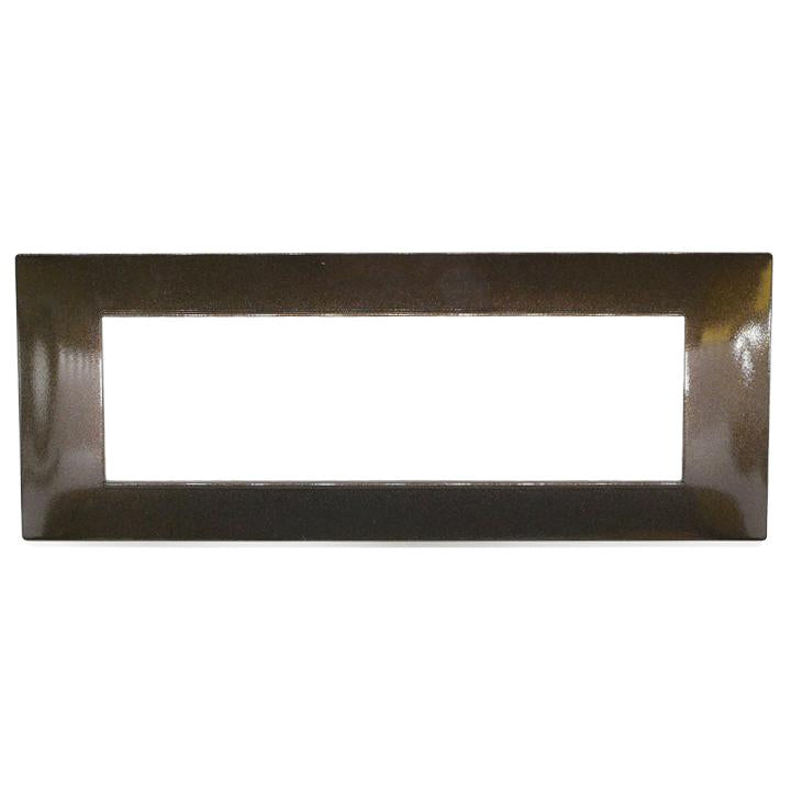 Placchetta 3 4 7 posti testa di moro compatibile con vimar plana - ambraled