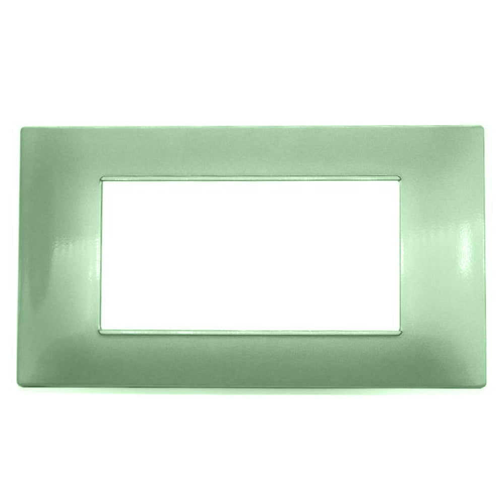 Placchetta 3 4 7 posti verde compatibile con vimar plana - ambraled