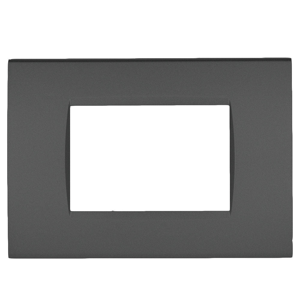 Placchetta grigio scuso 3-7 posti compatibile living light cassetta 503 - ambraled