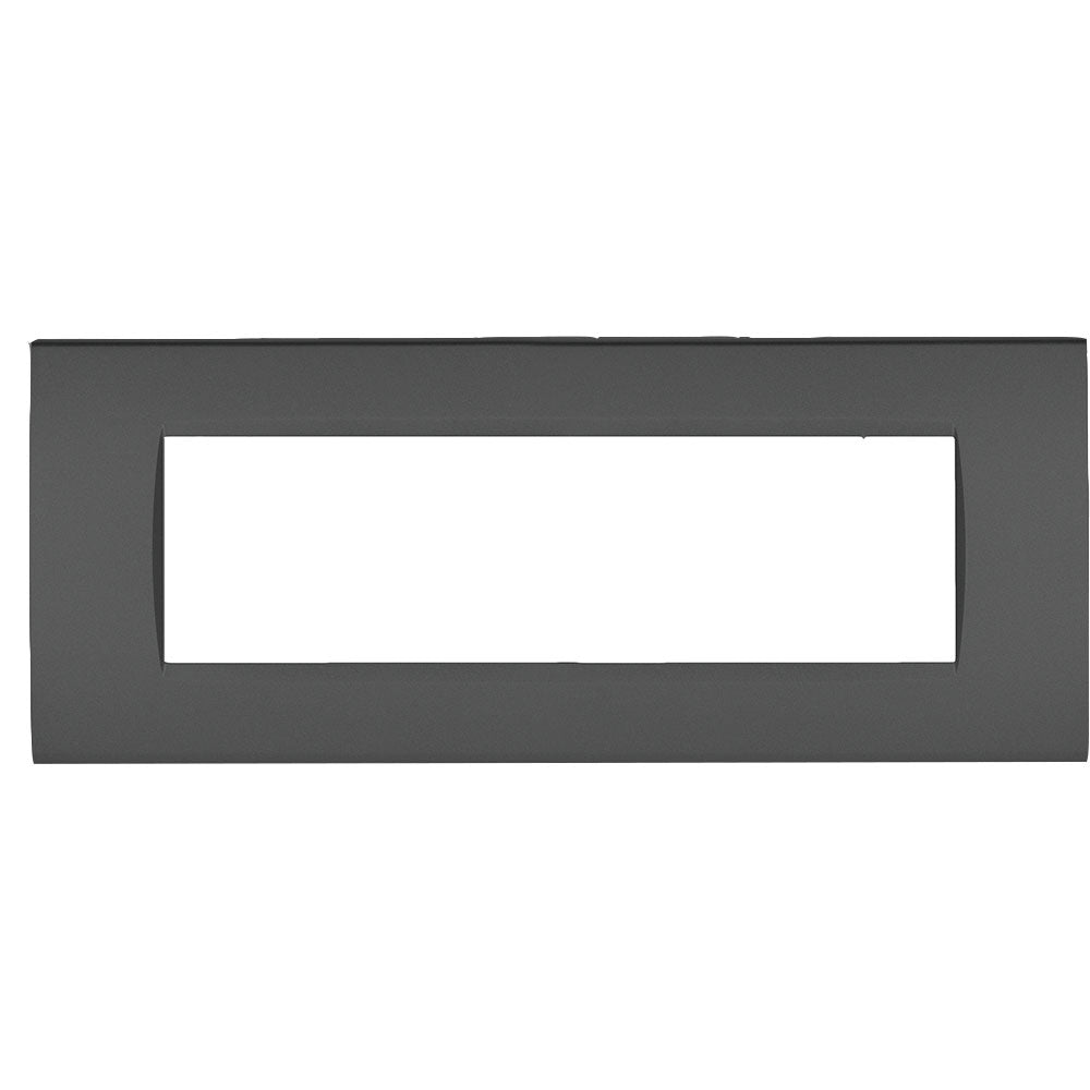 Placchetta grigio scuso 3-7 posti compatibile living light cassetta 503 - ambraled