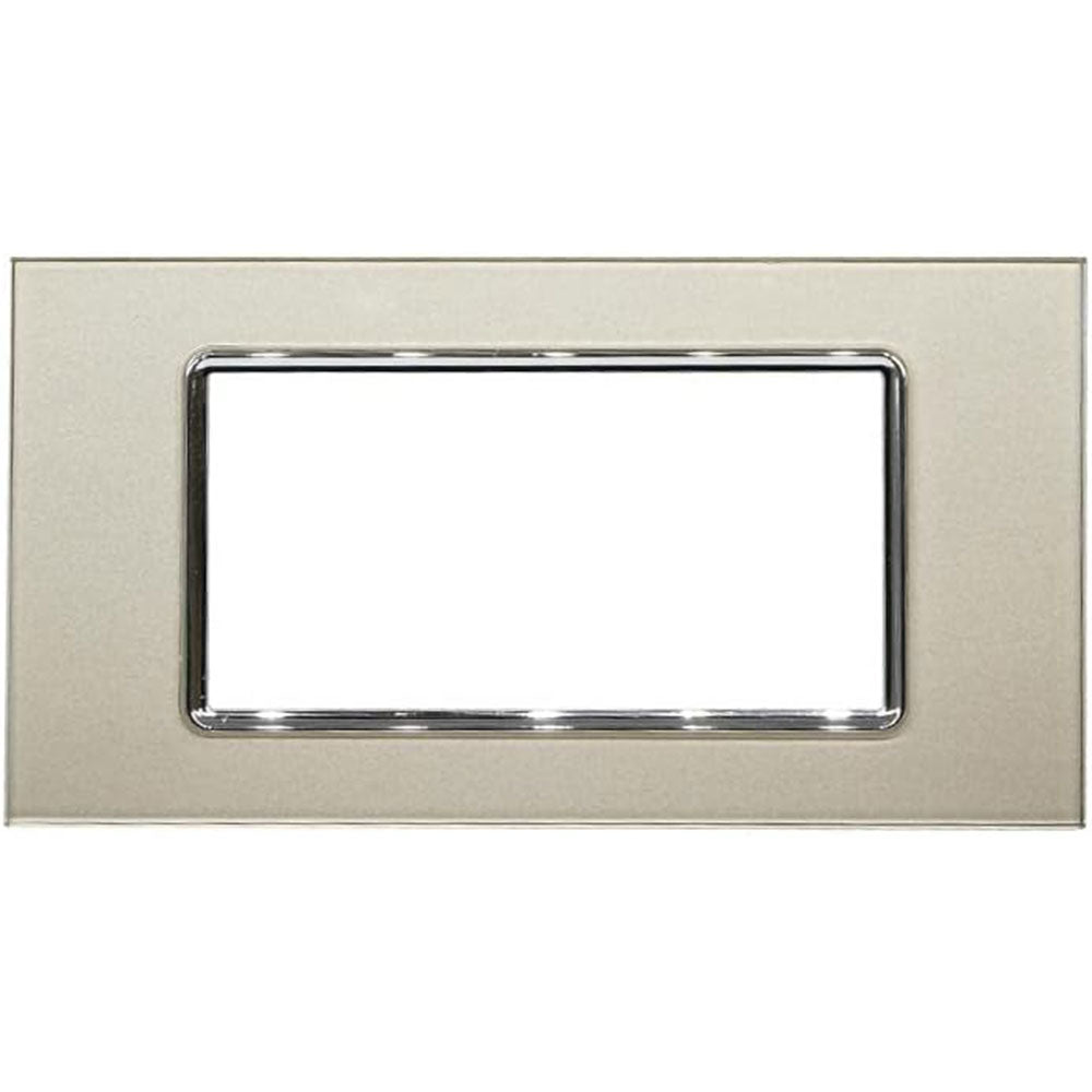 Placchetta in vetro champagne 3-7 posti compatibile living light 503 - ambraled