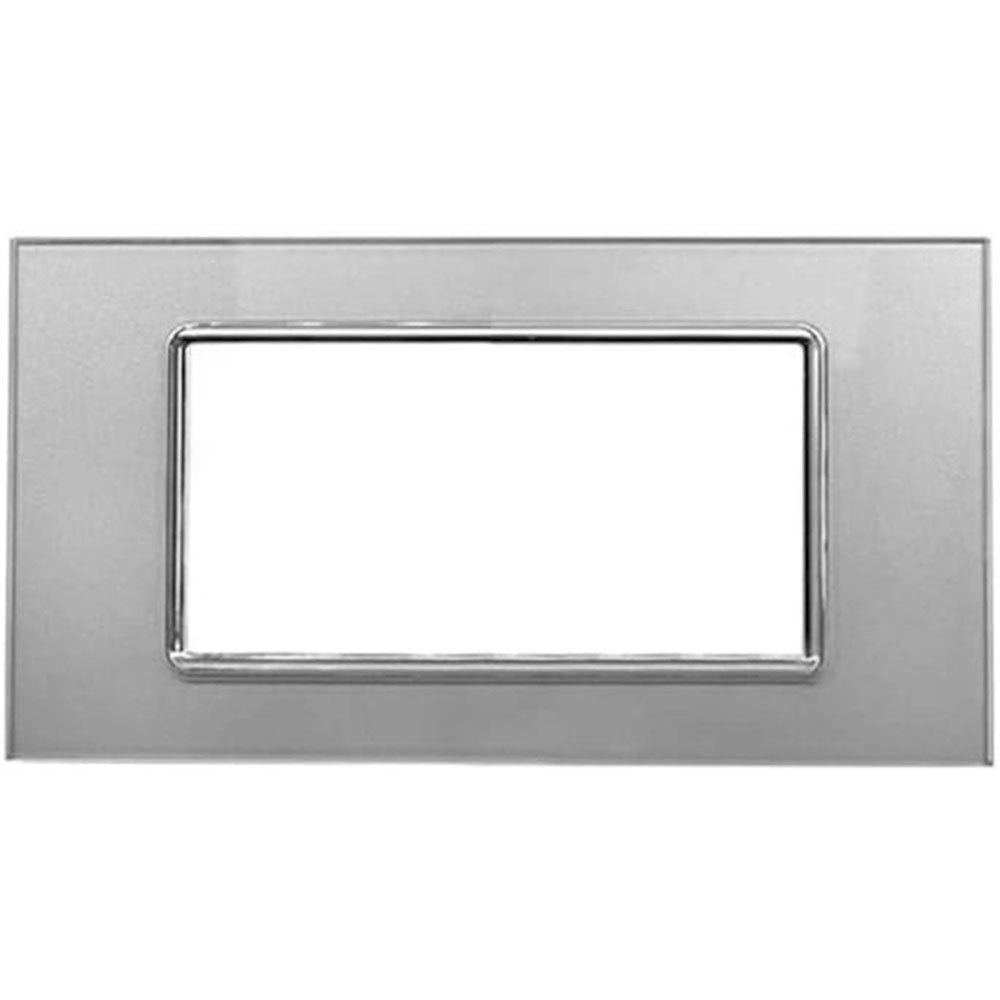 Placchetta in vetro silver 3-7 posti compatibile living light 503 - ambraled
