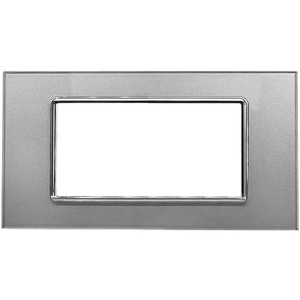 Placchetta in vetro silver 3-7 posti compatibile living light 503 - ambraled