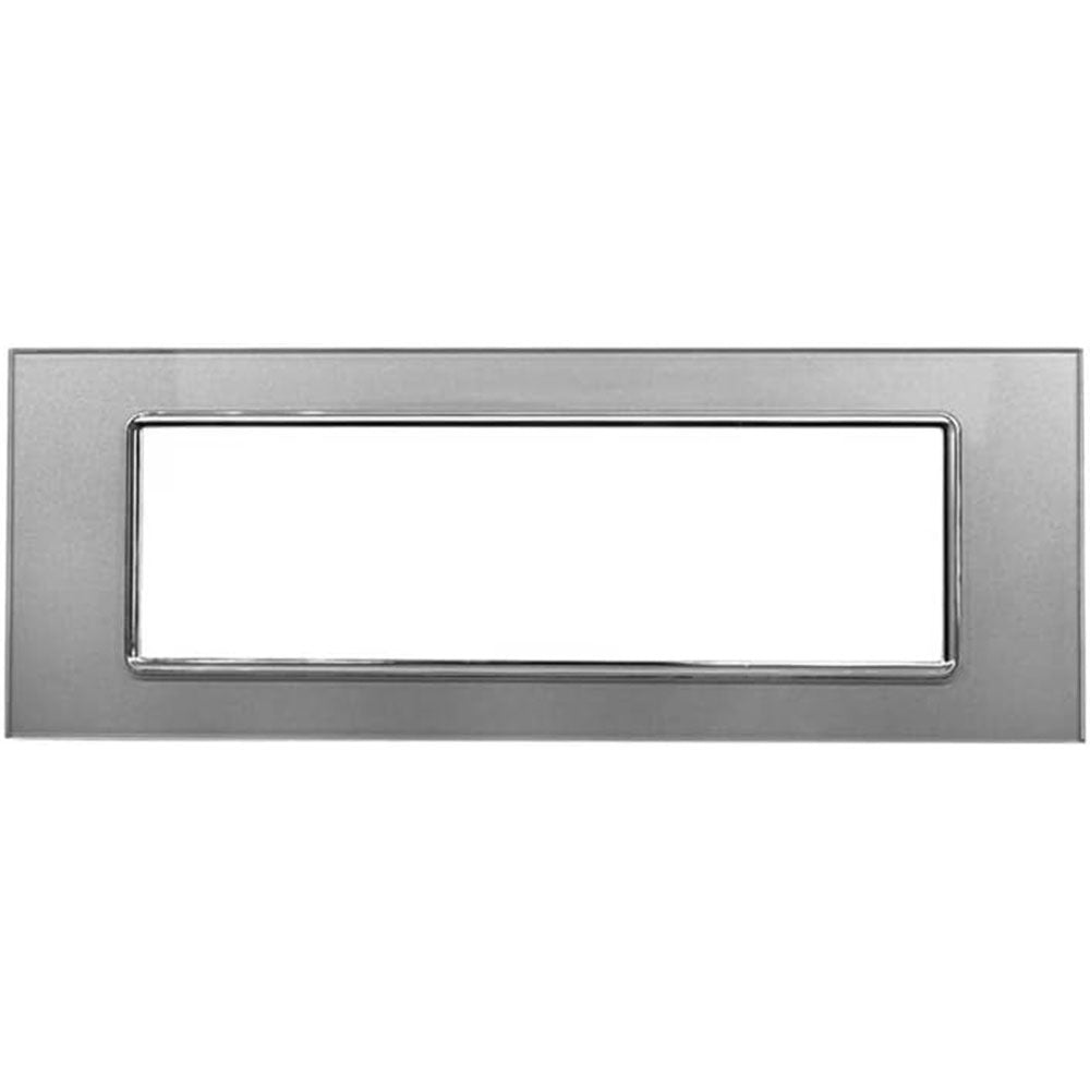 Placchetta in vetro silver 3-7 posti compatibile living light 503 - ambraled