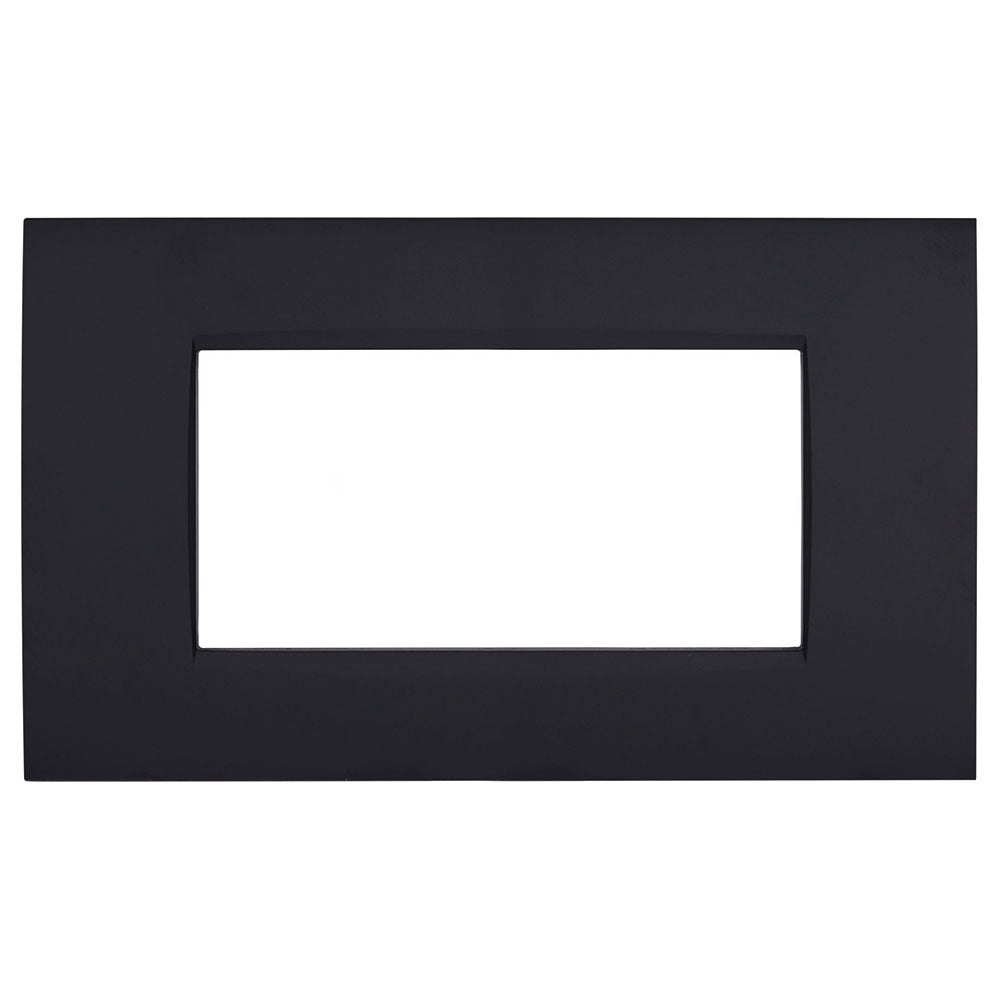 Placchetta nera da 3 a 7 posti compatibile living light cassetta 503 - ambraled