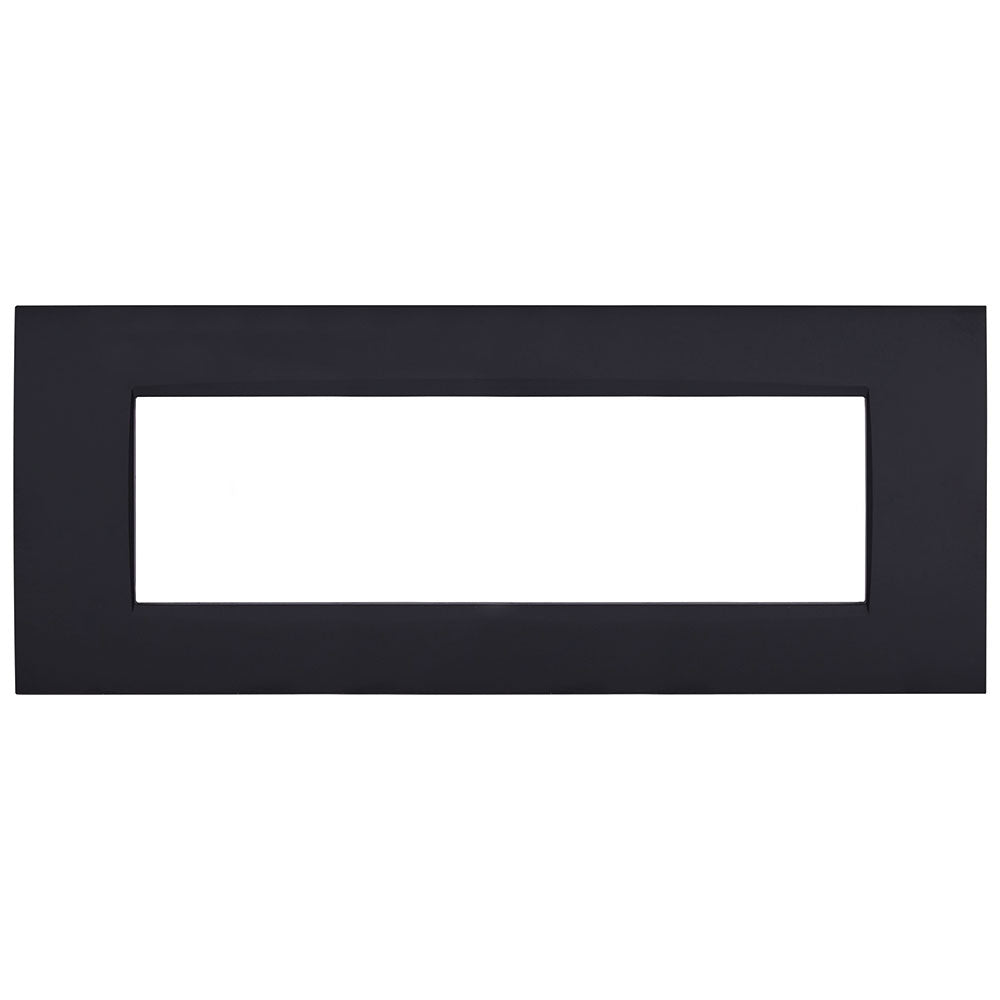 Placchetta nera da 3 a 7 posti compatibile living light cassetta 503 - ambraled
