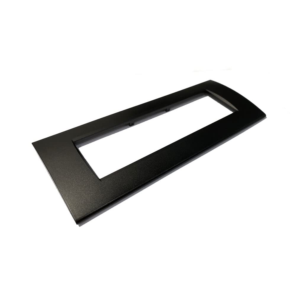 Placchetta nera da 3 a 7 posti compatibile living light cassetta 503 - ambraled
