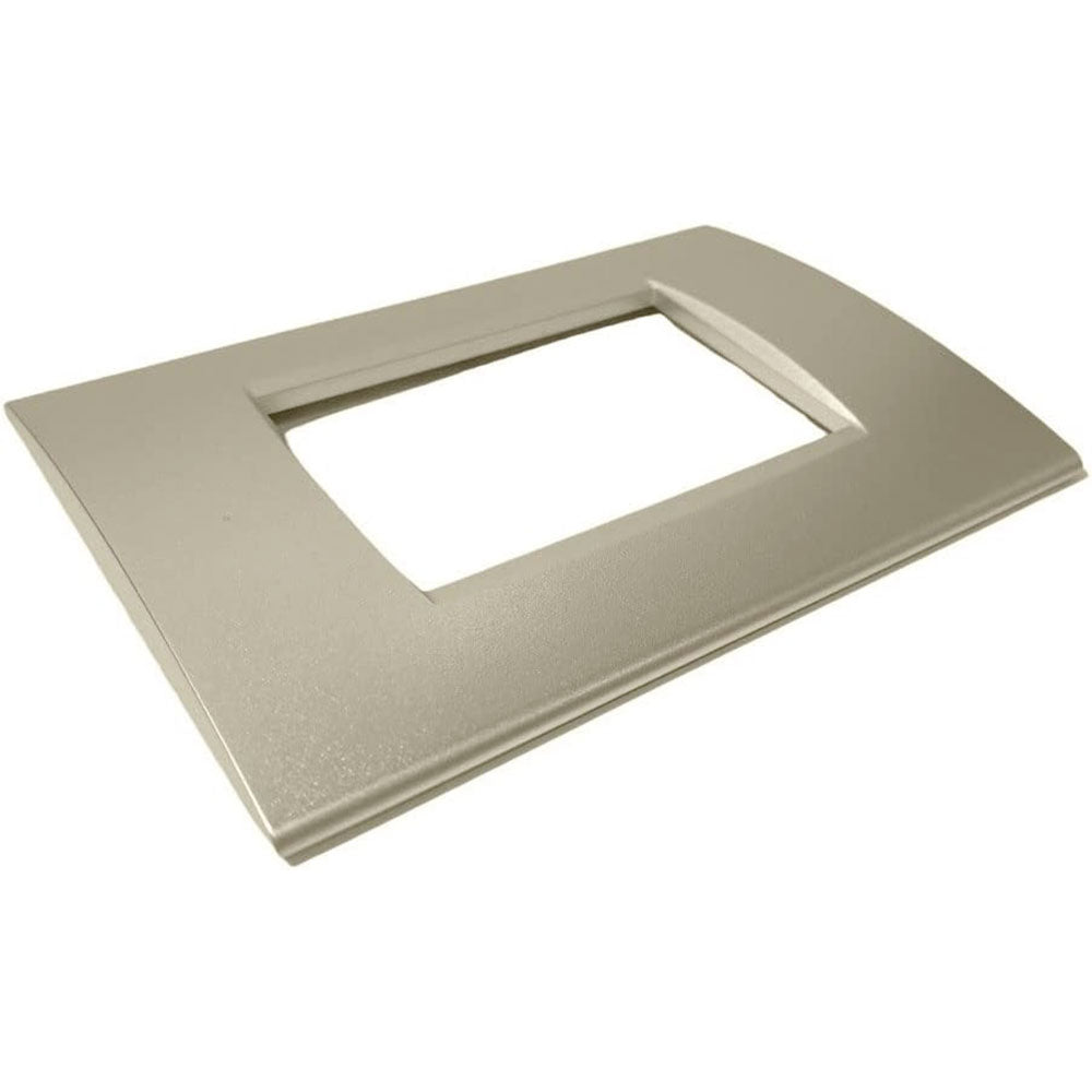 Placchetta oro/satinato 3-7 posti compatibile living light cassetta 503 - ambraled