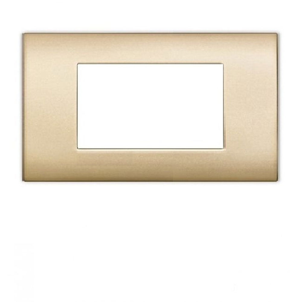 Placchetta oro/satinato 3-7 posti compatibile living light cassetta 503 - ambraled