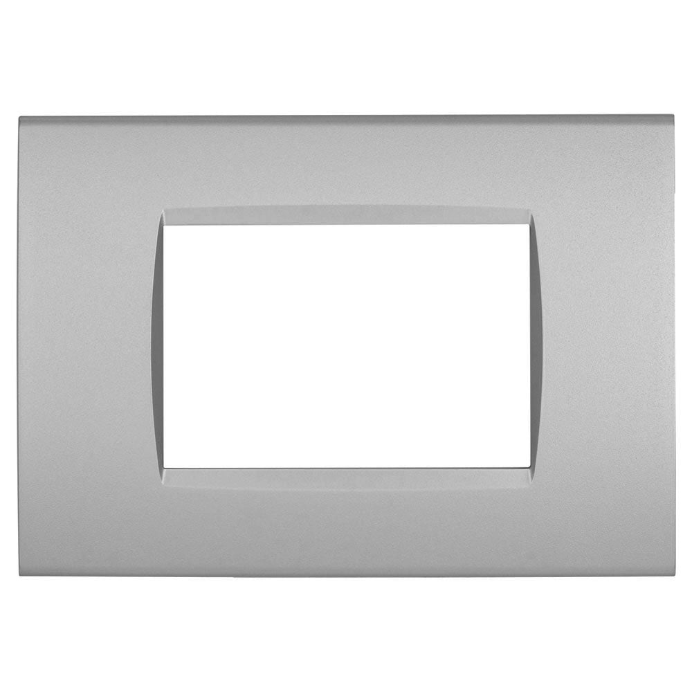 Placchetta silver da 3 a 7 posti compatibile living light cassetta 503 - ambraled