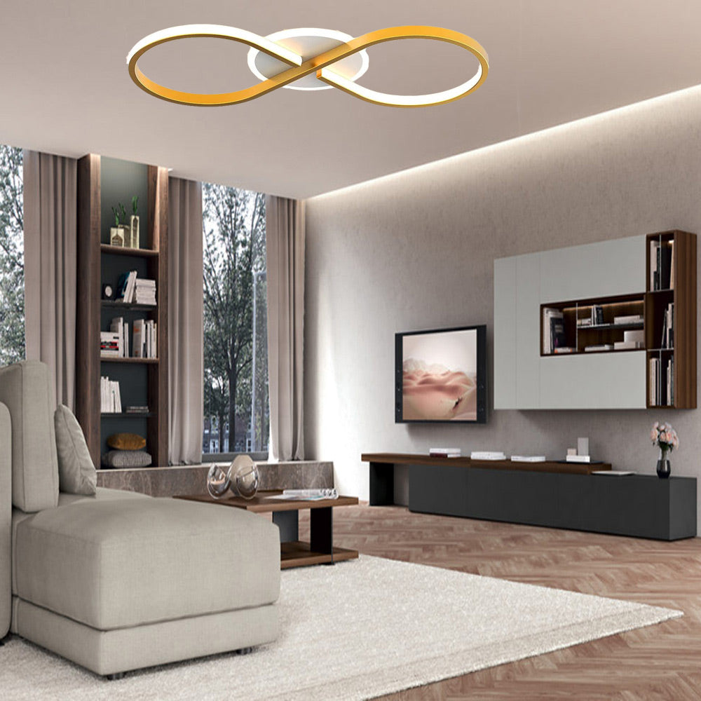 Plafoniera LED "Infinito Oro" 22W - Design applique con luce regolabile 6500K/4000K - ambraled
